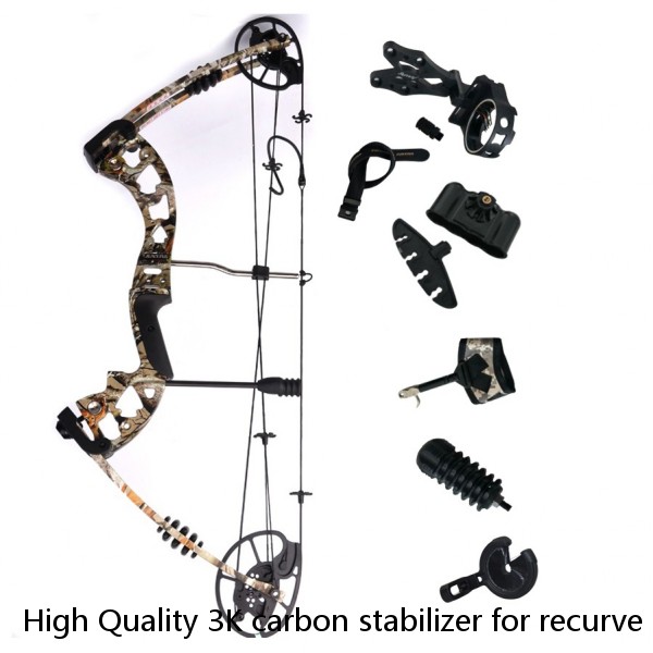 High Quality 3K carbon stabilizer for recurve bow and compound bow Wholesale archery stabilizer