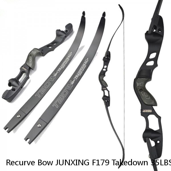 Recurve Bow JUNXING F179 Takedown 35LBS Archery Black Limbs Handle Hunt Sport