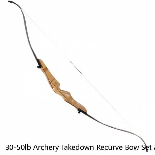 30-50lb Archery Takedown Recurve Bow Set Arrows Hunting Right Hand Outdoor Sport