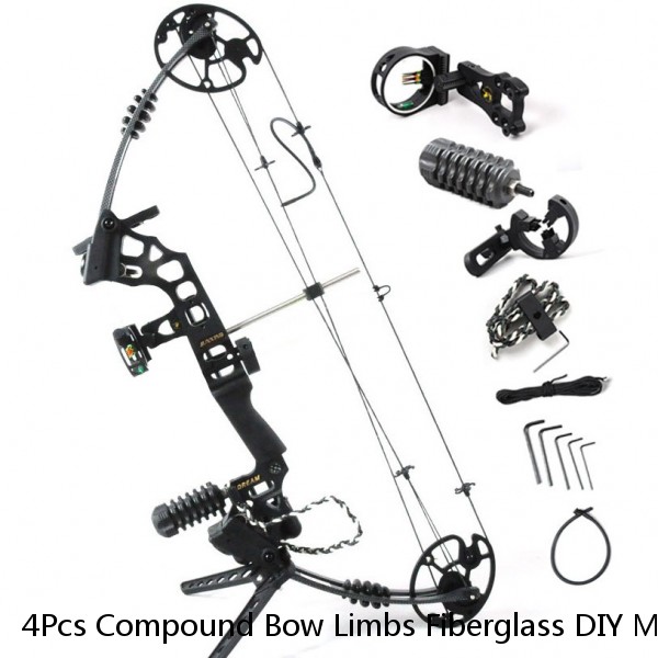 4Pcs Compound Bow Limbs Fiberglass DIY M120 Bow for Archery Hunting Shooting